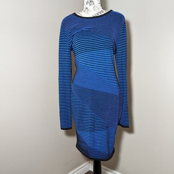 Michael Kors Dress Blue Black Stripe S - Picture 1 of 4